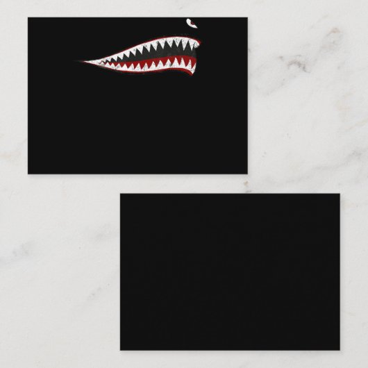 Shark P-40 Warhawk Nose Art Wwii Ww2-vliegtuig Visitekaartje (Voorkant / Achterkant)