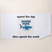 shark park beach towel strandlaken (Voorkant)