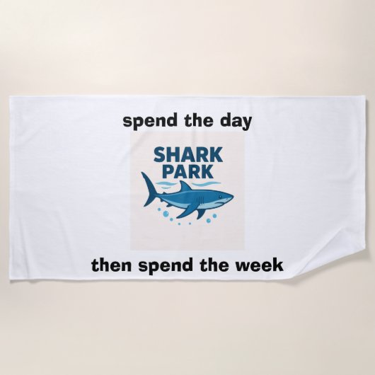 shark park beach towel strandlaken (Voorkant)