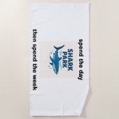 shark park beach towel strandlaken (Voorkant)