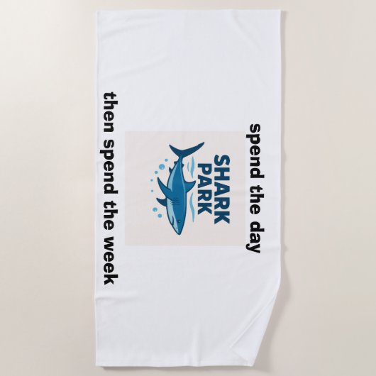 shark park beach towel strandlaken (Voorkant)
