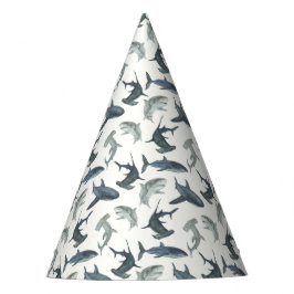 Shark Party Pet met Waterverf haaien Feesthoedjes