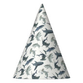 Shark Party Pet met Waterverf haaien Feesthoedjes (Links)