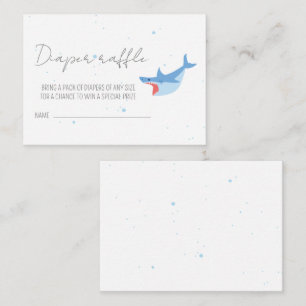 Shark Party Zomer Zwembad Baby shower Luier Raffle Informatiekaartje