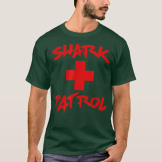 Shark Patrol Red Font T-shirt