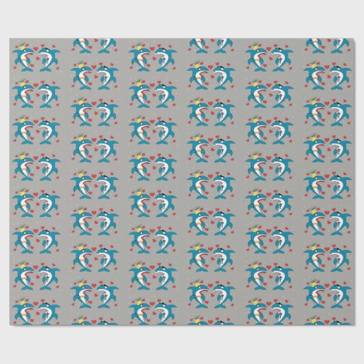Shark Pattern Cadeaupapier (Vlak)