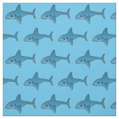 Shark Pattern - Custom gekamd katoen (56" breedte) Stof (Swatch)