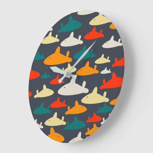 Shark Pattern Grote Klok (Hoek)