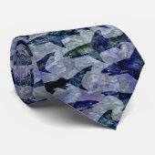 Shark Pattern in Paars en blauw Stropdas (Opgerold)