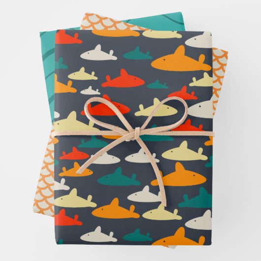 Shark Pattern Inpakpapier Vel (In situ)