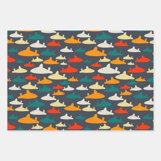 Shark Pattern Inpakpapier Vel (Voorkant)