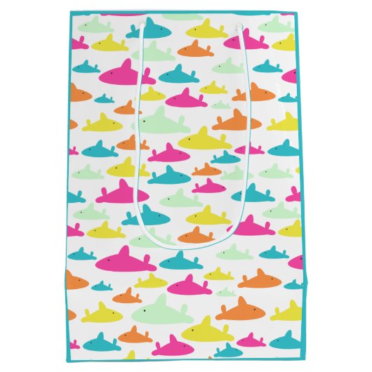 Shark Pattern Medium Cadeauzakje (Achterkant)