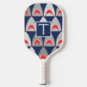 Shark Pattern Pickleball Paddle (Achterkant)