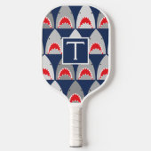 Shark Pattern Pickleball Paddle (Voorkant)