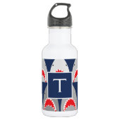 Shark Pattern Roestvrij Staal Water Waterfles (Voorkant)