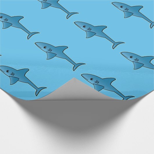 Shark Pattern - Wrapping Paper, 30 x 6 inch Cadeaupapier (Hoek)