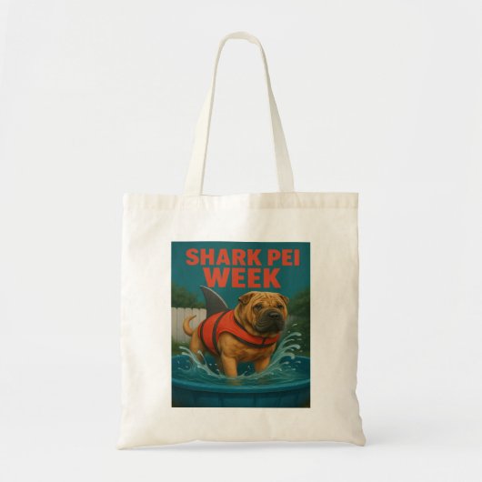 Shark Pei Week: Achtertuin Terror Tote Bag (Voorkant)