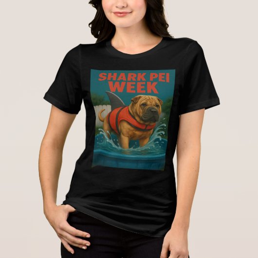 Shark Pei Week: Achtertuin Terror Tri-Blend Shirt (Voorkant)