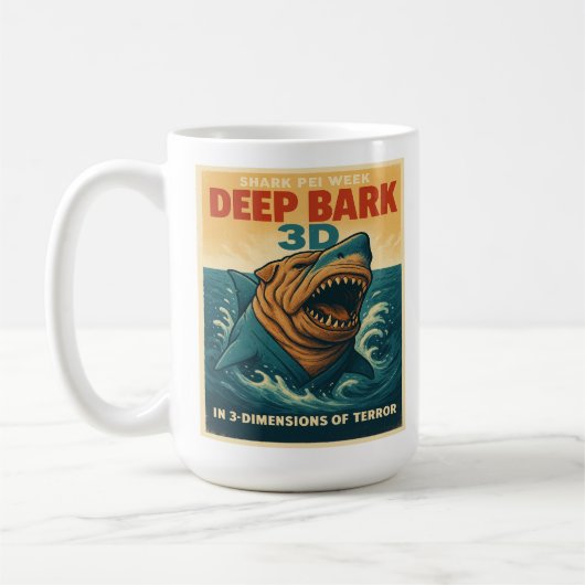 Shark Pei Week: Deep Bark 3D Koffiemok (Links)