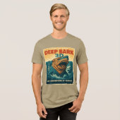 Shark Pei Week: Deep Bark 3D Tri-Blend Shirt (Voorkant volledig)