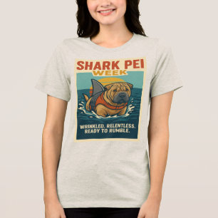 Shark Pei Week: Klaar om te rommelen Tri-Blend Shirt
