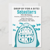 Shark Personalized Birthday Party Kaart (Voorkant)