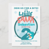 Shark Personalized Birthday Party Kaart (Voorkant)