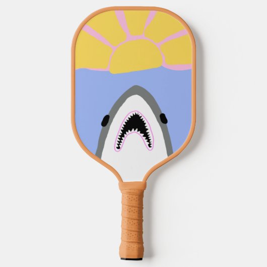 Shark Pickleball Paddle - Groot Wit (Achterkant)
