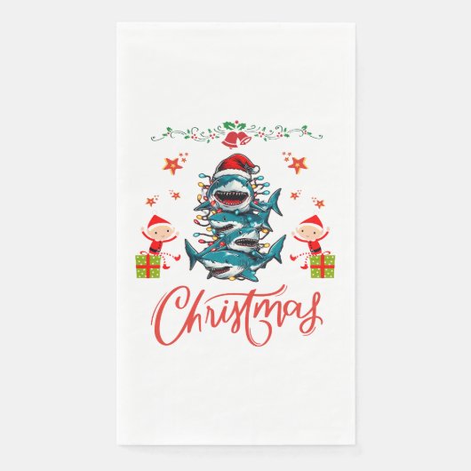 Shark Pile Christmas Pet Xmas Servet (Voorkant)