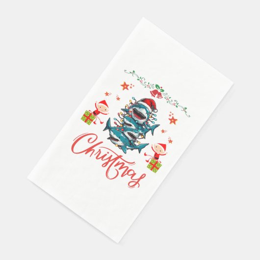 Shark Pile Christmas Pet Xmas Servet (Hoek)