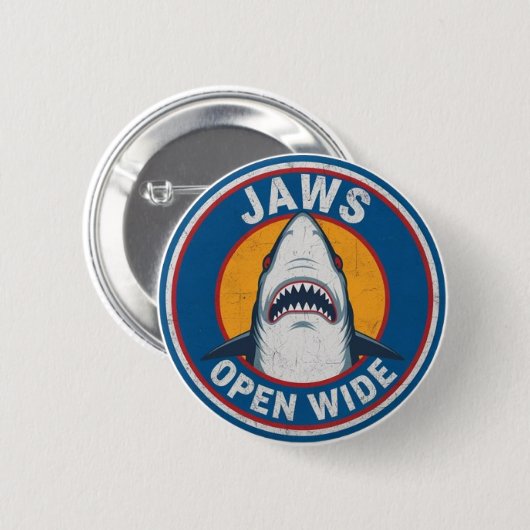Shark pin ronde button 5,7 cm (Voorkant /achterkant)