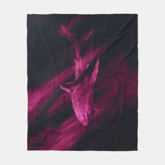 Shark Pink 50 x 60 Fleece Deken (Voorkant)