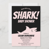 Shark Pink Baby shower Uitnodiging (Voorkant)