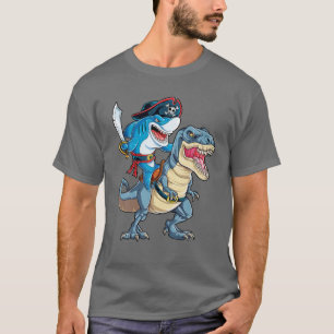 Shark Pirate Dinosaur T Rex T Jawsome Boys Kinder T-shirt