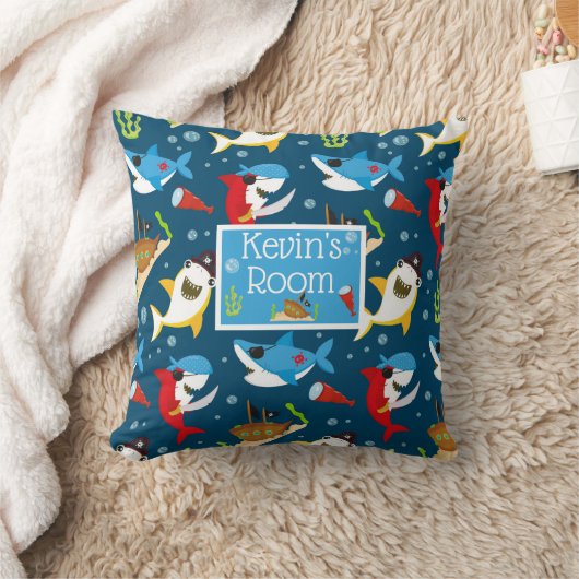 Shark Pirate Shipwreck Verschillende Ontwerp Elke  Kussen (Deken)