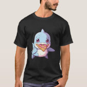 Shark Pizza Kawaii Anime Pastel Chibi Art Shark Lo T-shirt (Voorkant)
