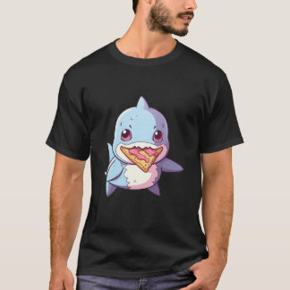 Shark Pizza Kawaii Anime Pastel Chibi Art Shark Lo T-shirt