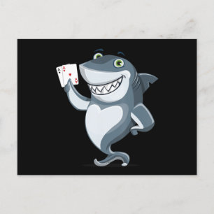 Shark Poker Player - Funny Poker Gift Aankondigingskaart