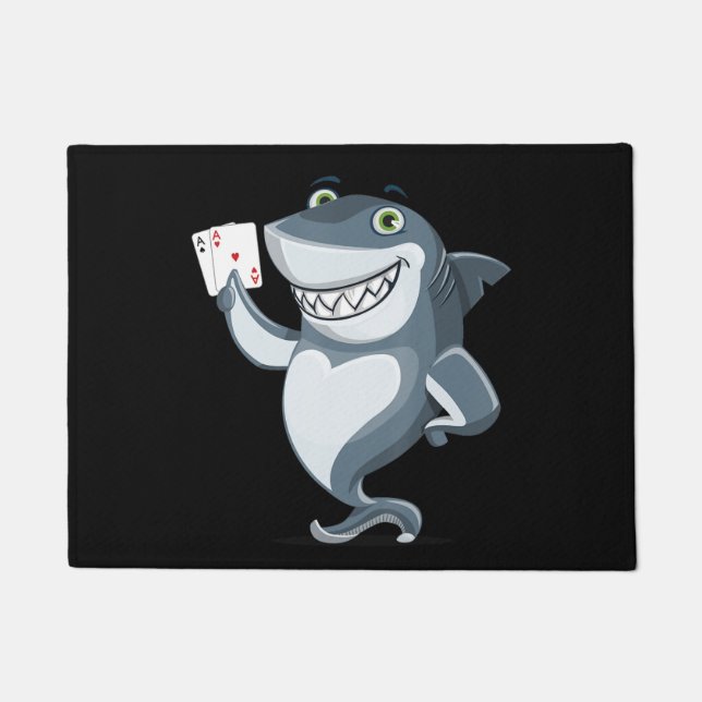 Shark Poker Player - Funny Poker Gift Deurmat (Voorkant)
