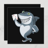 Shark Poker Player - Funny Poker Gift Kaart (Voorkant / Achterkant)