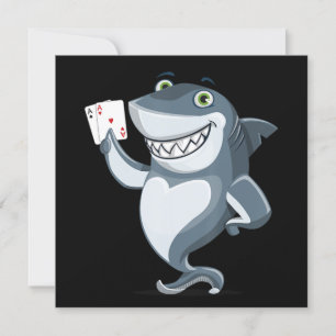 Shark Poker Player - Funny Poker Gift Kaart