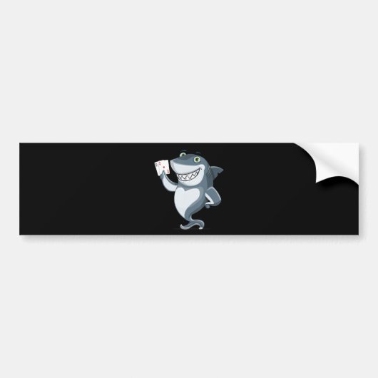 Shark Poker Player - Funny Shark Gifts Bumpersticker (Voorkant)