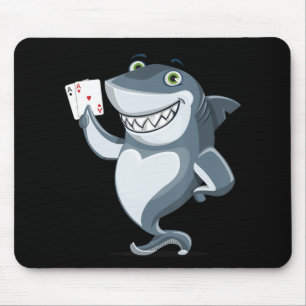 Shark Poker Player - Funny Shark Gifts Muismat