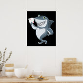 Shark Poker Player - Funny Shark Gifts Poster (Keuken)