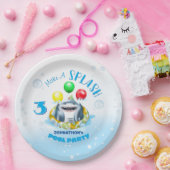 Shark Pool Party Kids Verjaardag Papieren Bordje (Feest)