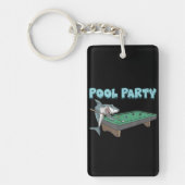 Shark Pool Party pun Billiard Summer Beach Pool Sleutelhanger (Voorkant)
