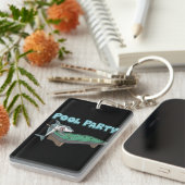 Shark Pool Party pun Billiard Summer Beach Pool Sleutelhanger (Voorkant Rechts)