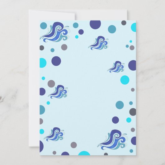 Shark Pool Party Uitnodiging Jongen Pool Party Uit (Achterkant)