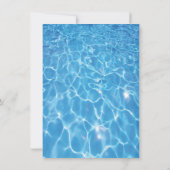 Shark Pool Party verjaardagstaart Ballon Kaart (Achterkant)