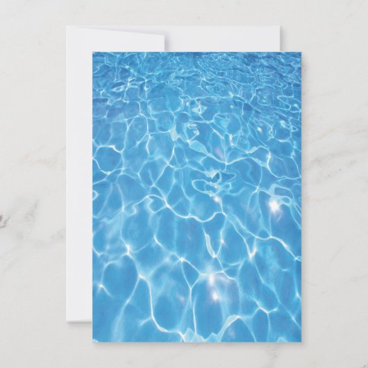 Shark Pool Party verjaardagstaart Kaart (Achterkant)